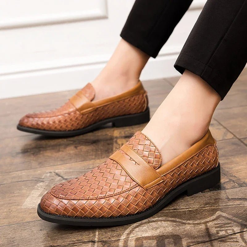 Elegant Woven Loafers - Luxoria