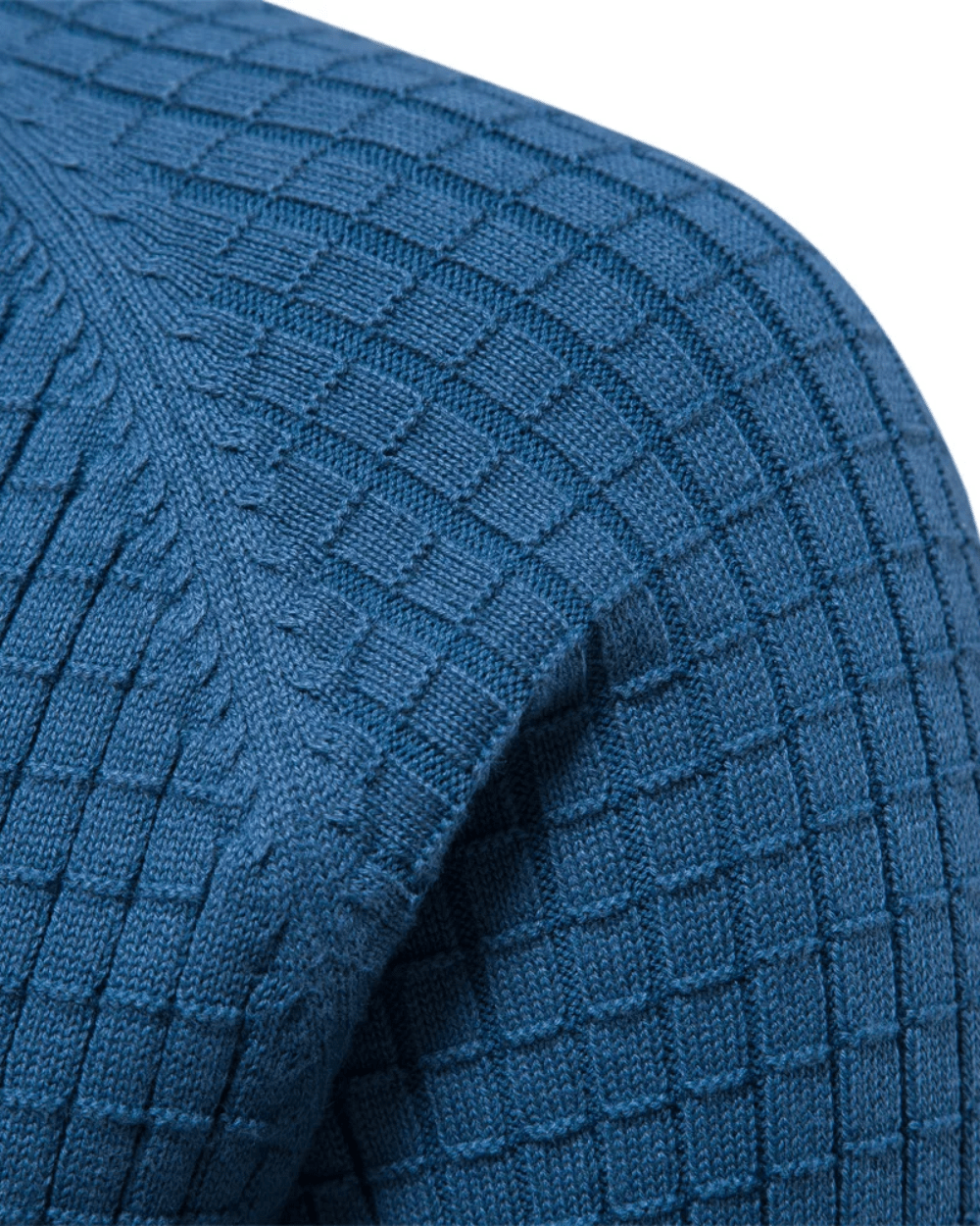Men's Sweater With Grid Pattern - Luxoria