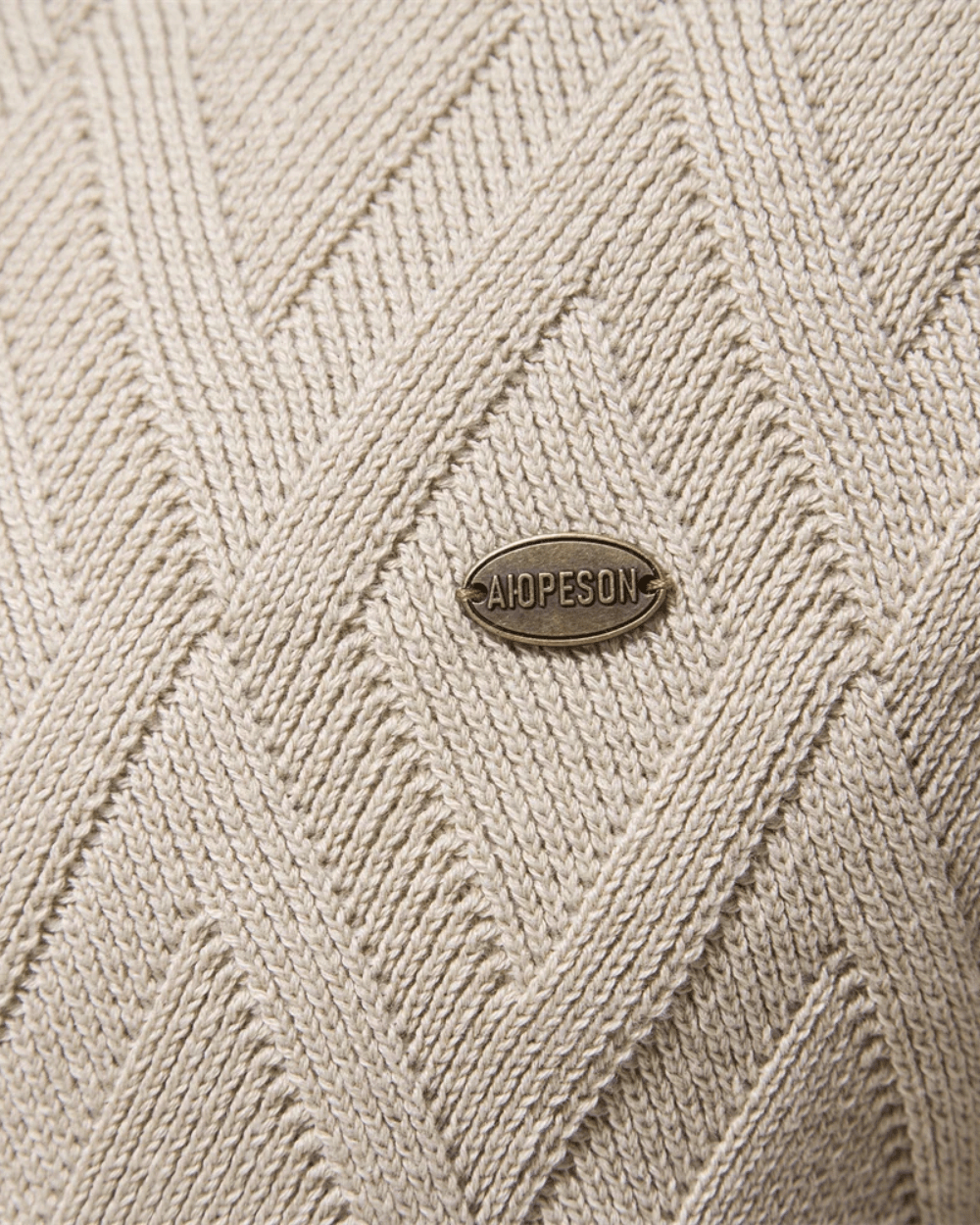 Men's Sweater With Checkered Design V2 - Luxoria