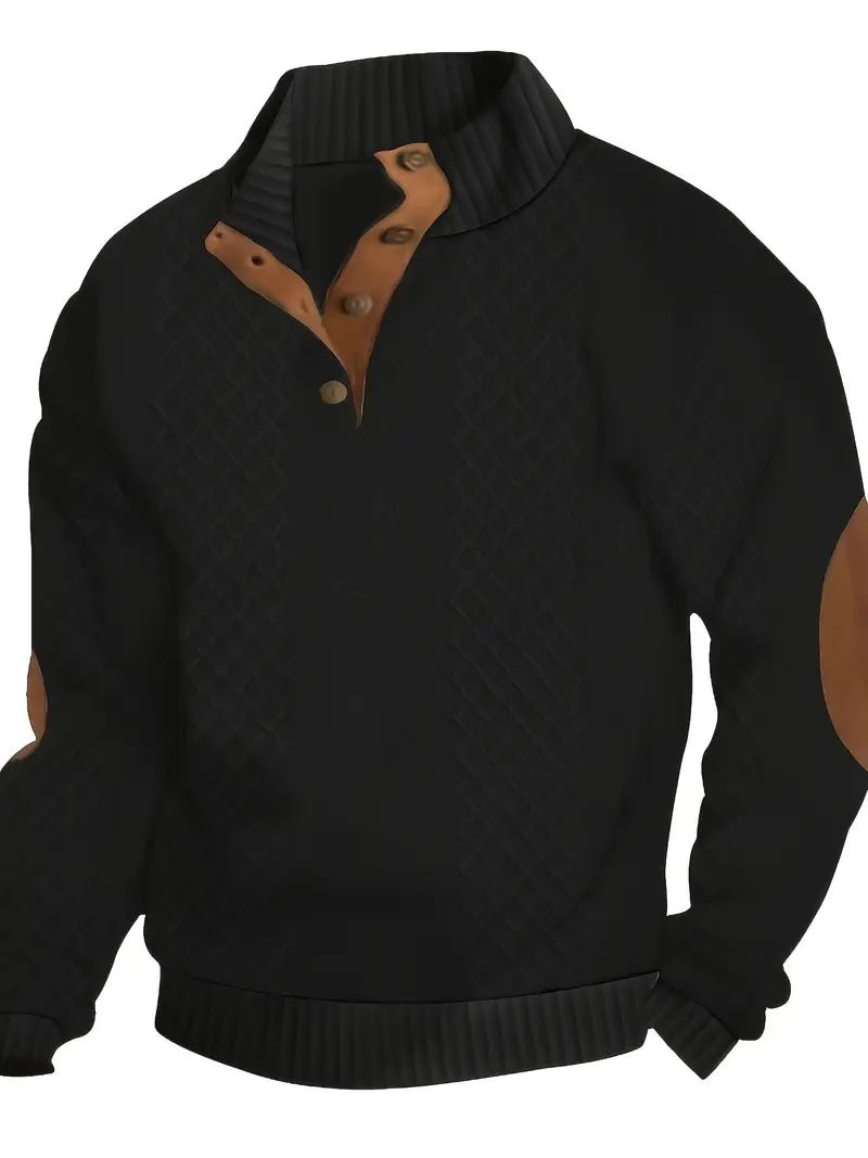 Elegant Button Sweater - Luxoria