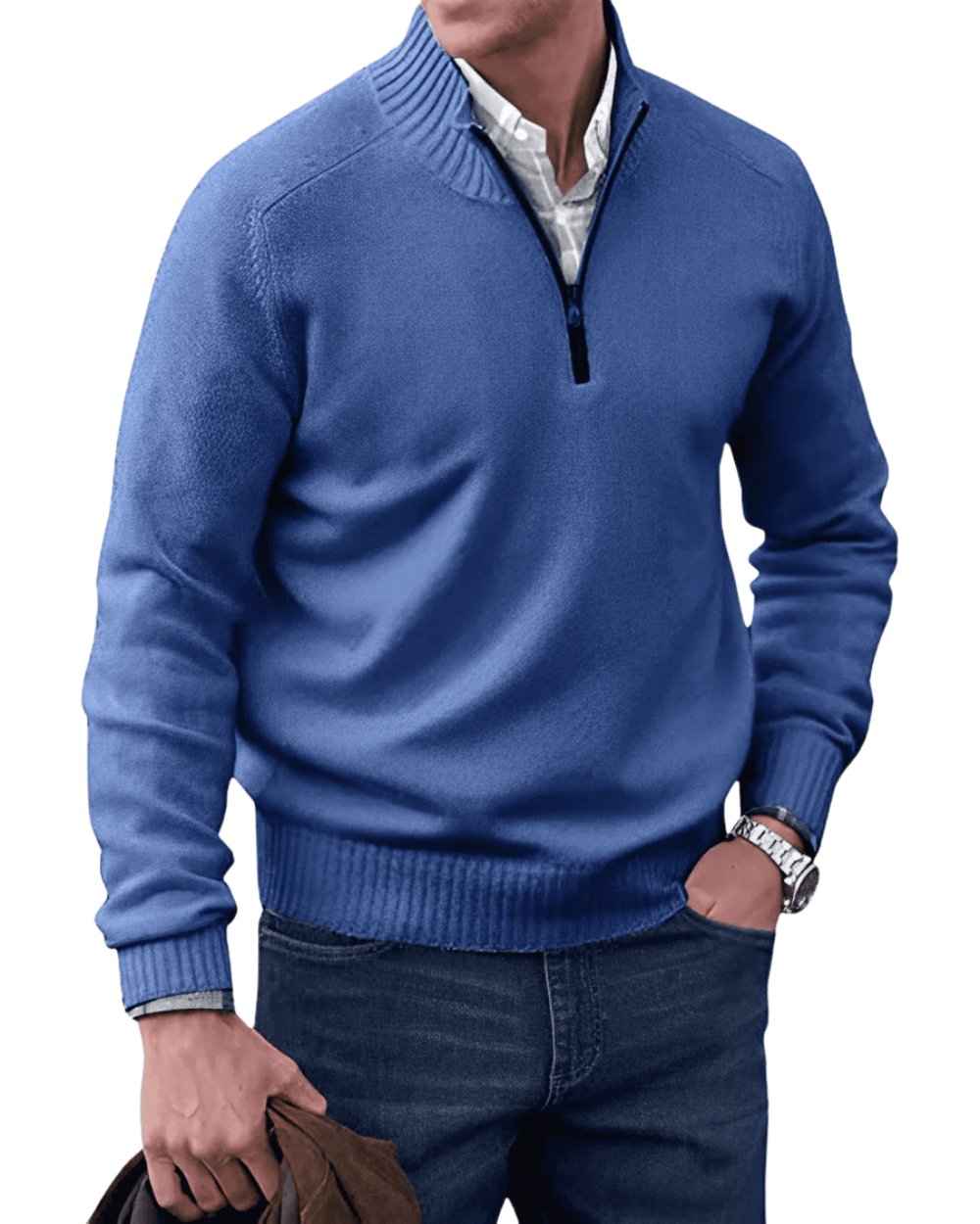 Casual Zip Sweater - Luxoria