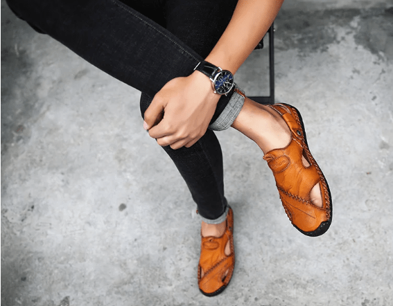 Classic Leather Sandals - Luxoria