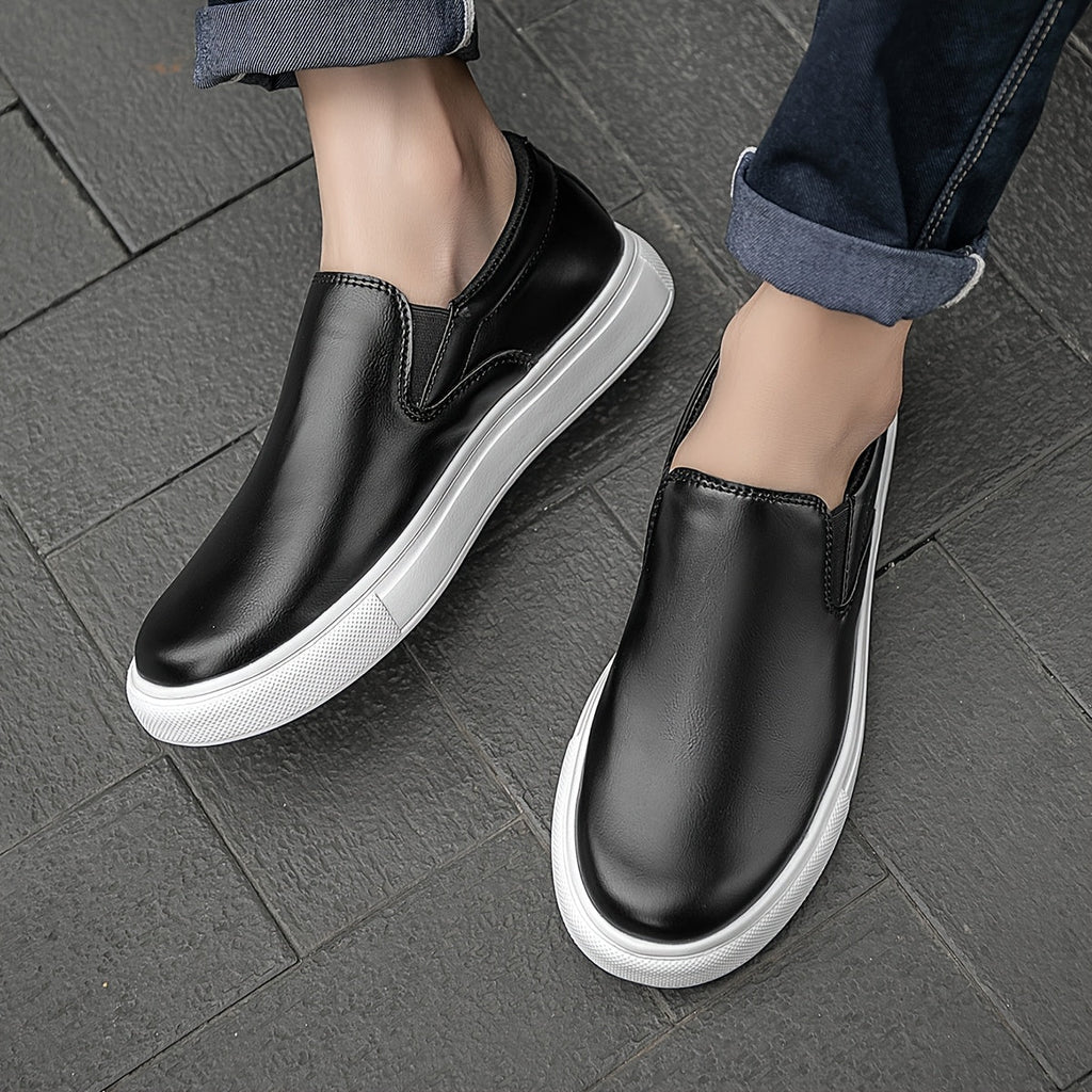 Casual Leather Slip - On Shoes - Luxoria
