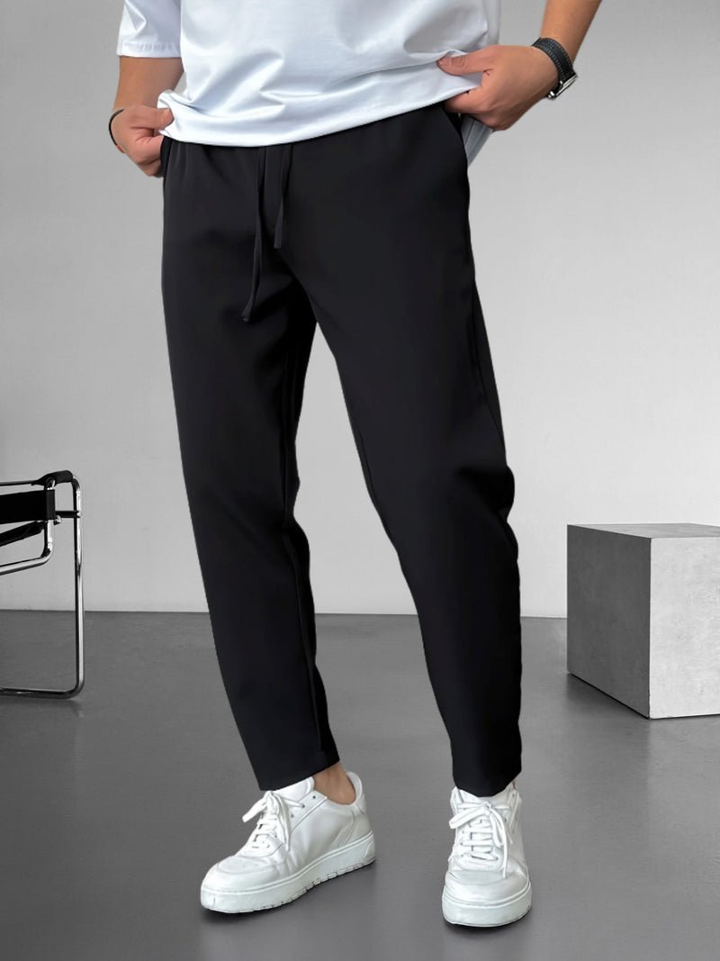 Elegant Tapered Drawstring Pants - Luxoria