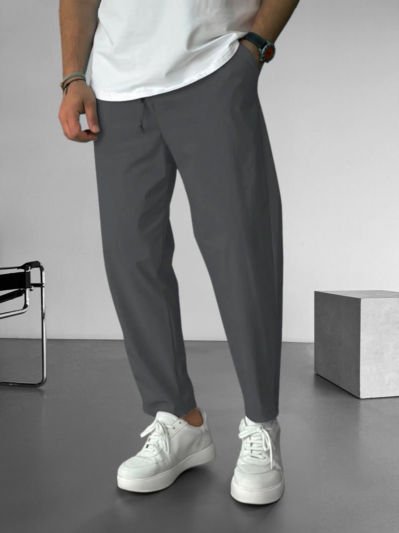 Elegant Tapered Drawstring Pants - Luxoria