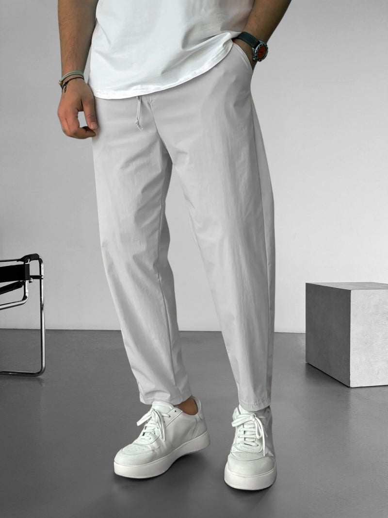 Elegant Tapered Drawstring Pants - Luxoria