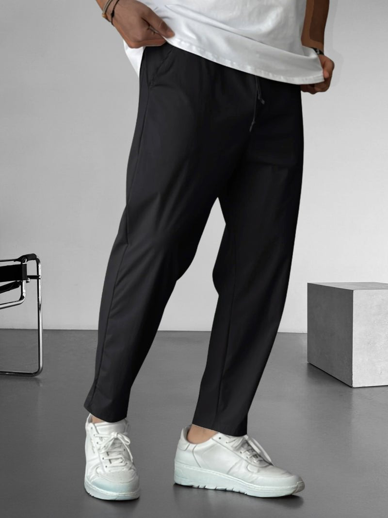 Elegant Tapered Drawstring Pants - Luxoria