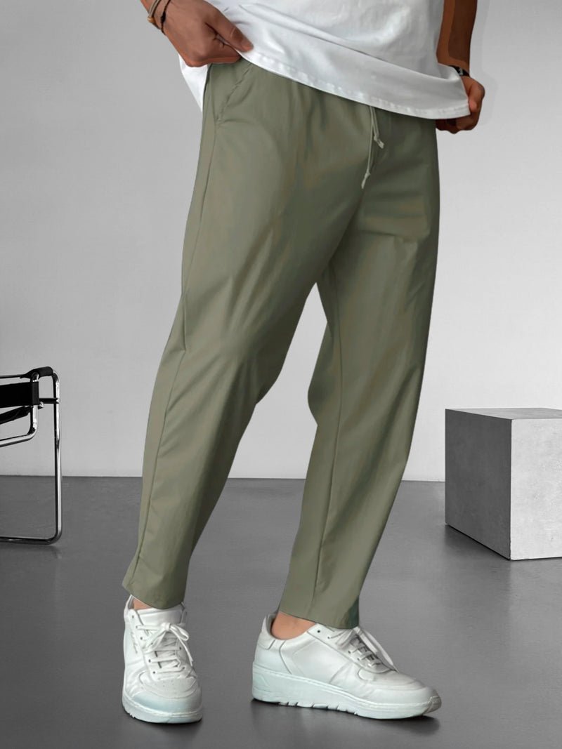 Elegant Tapered Drawstring Pants - Luxoria