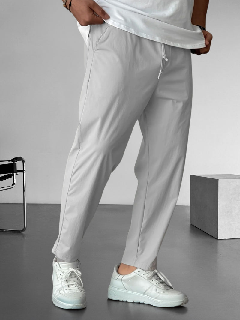 Elegant Tapered Drawstring Pants - Luxoria