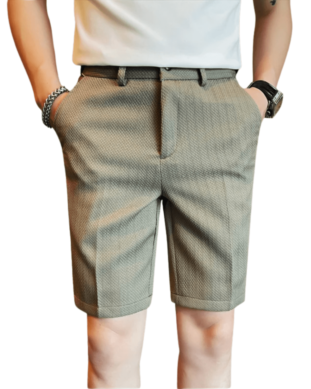 Elegant Waffle Shorts - Luxoria
