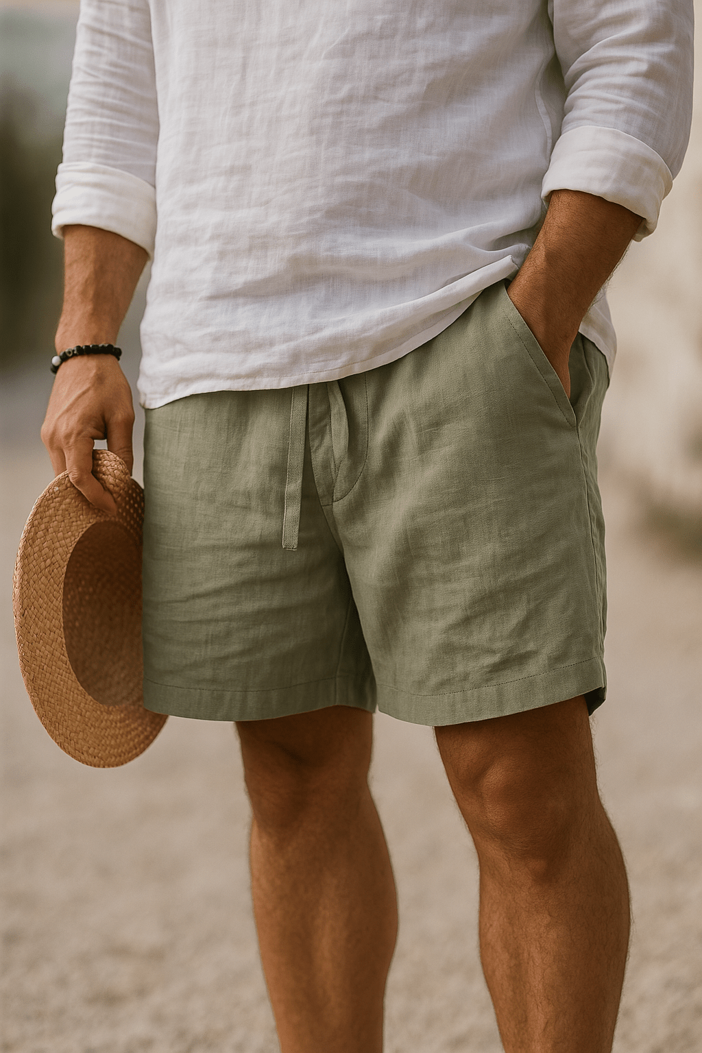 Elegant Linen Shorts - Luxoria