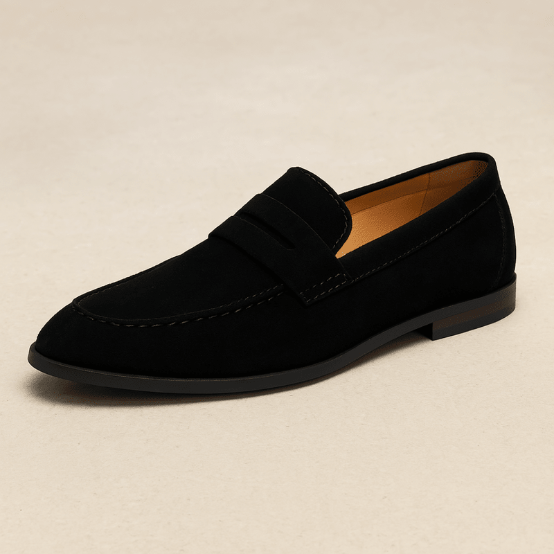 Old Money Suede Penny Loafers - Luxoria