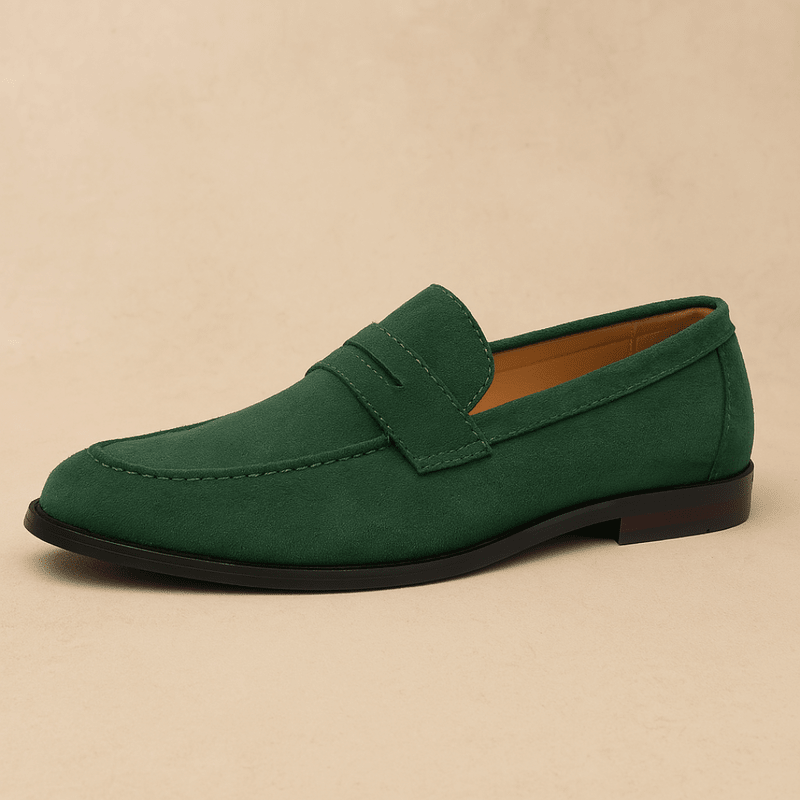 Old Money Suede Penny Loafers - Luxoria