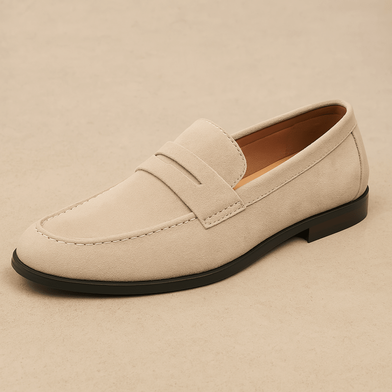 Old Money Suede Penny Loafers - Luxoria