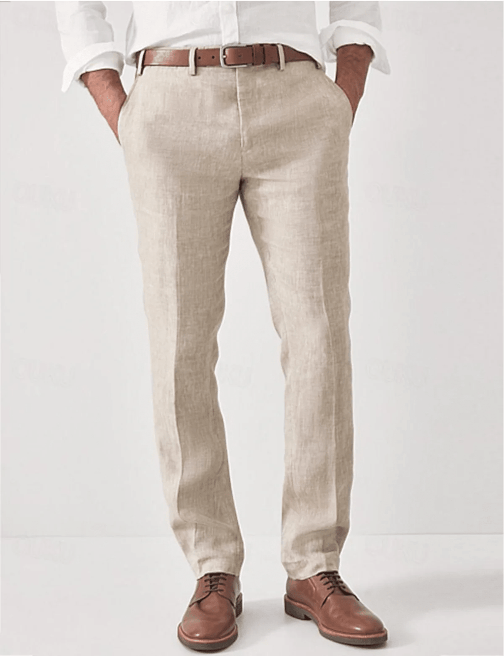 Elegant Linen Dress Pants - Luxoria