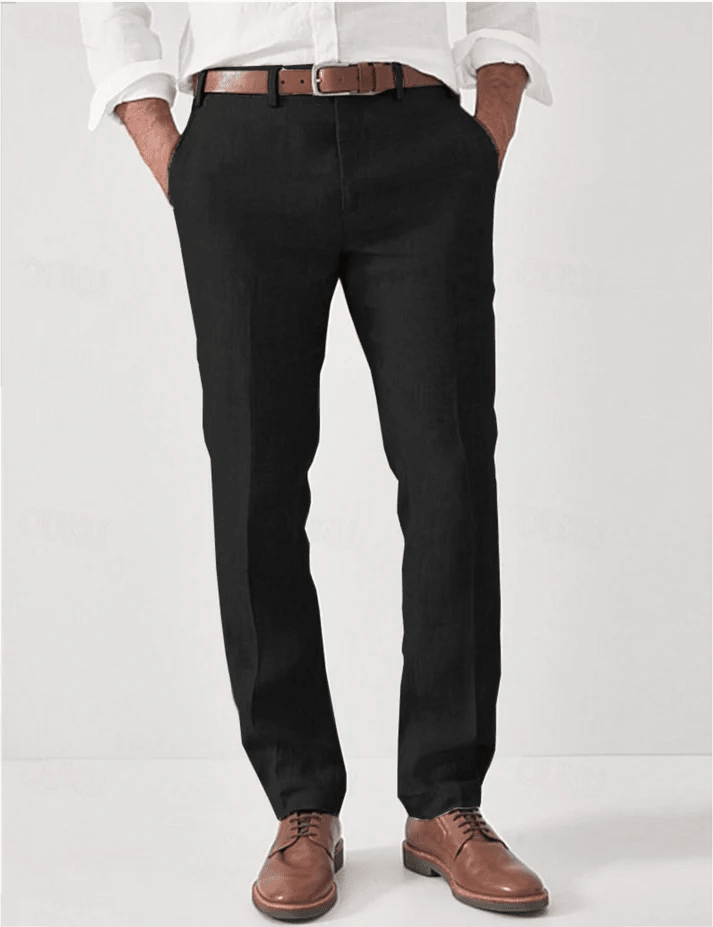 Elegant Linen Dress Pants - Luxoria