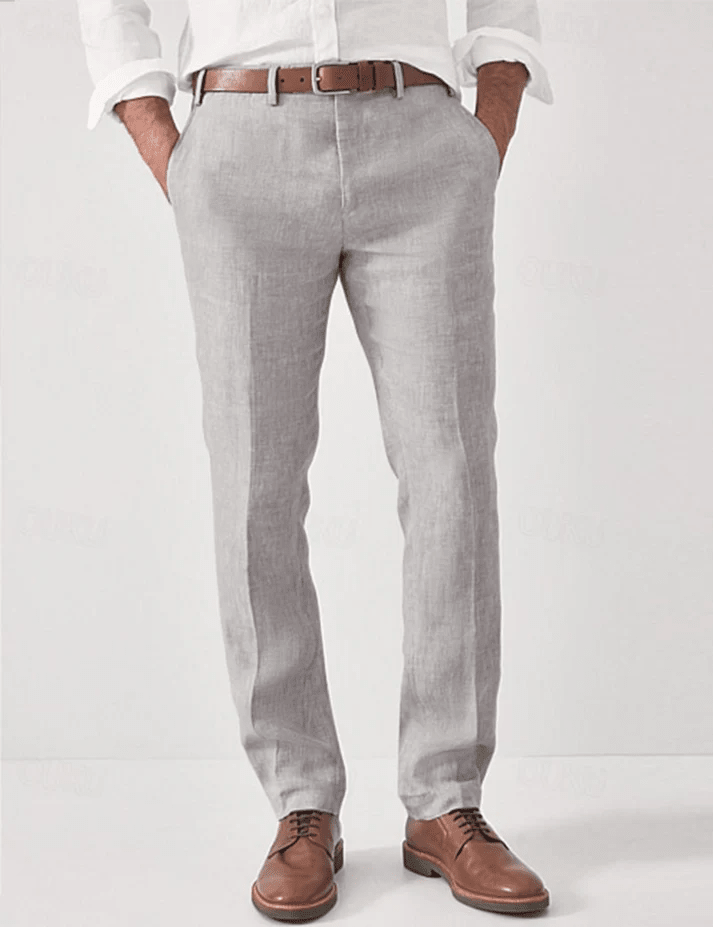 Elegant Linen Dress Pants - Luxoria