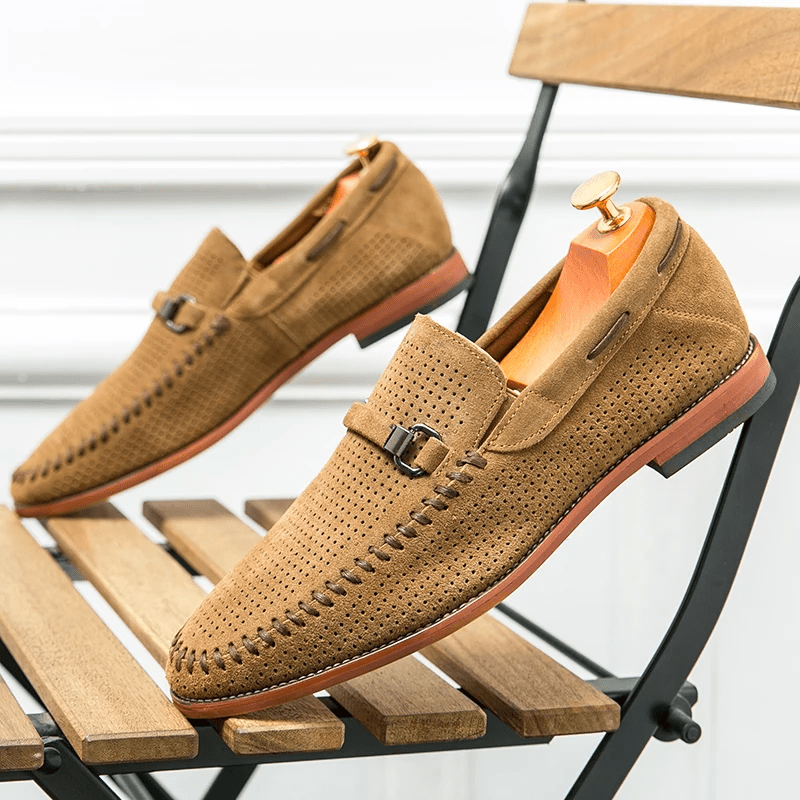 Firenze Suede Loafers - Luxoria