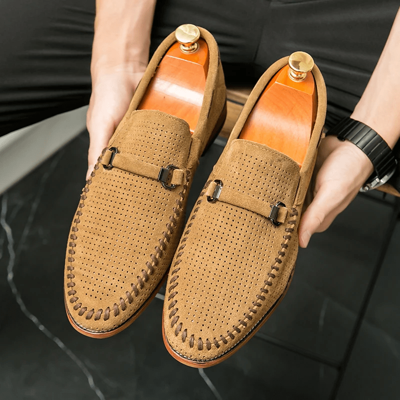 Firenze Suede Loafers - Luxoria