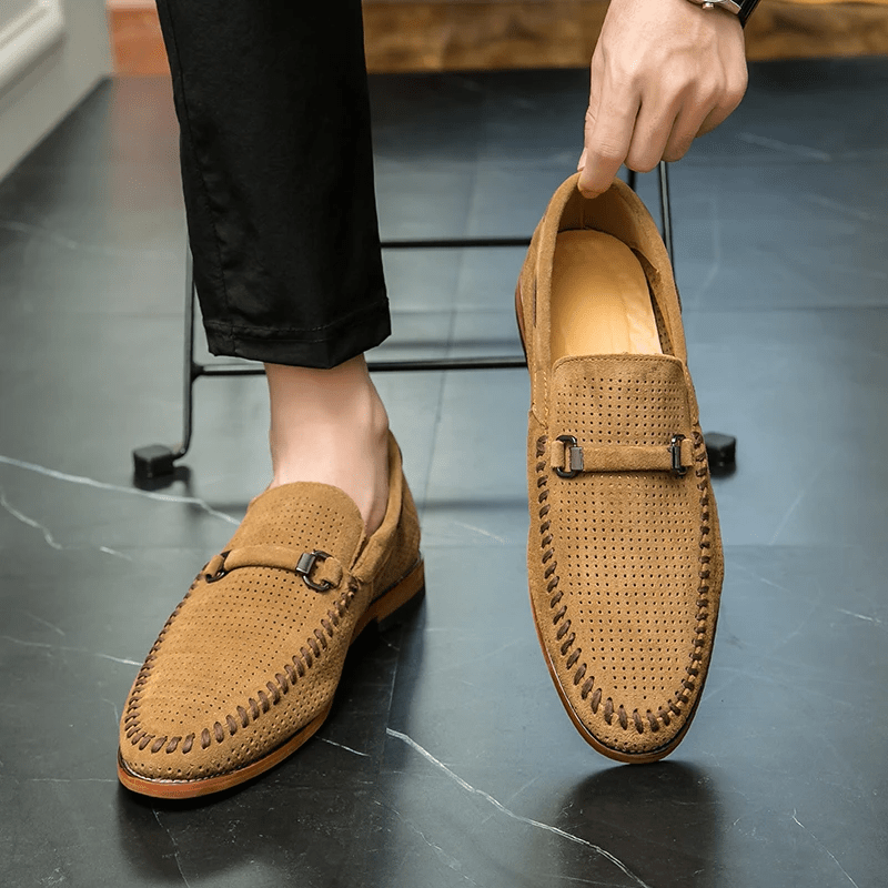 Firenze Suede Loafers - Luxoria