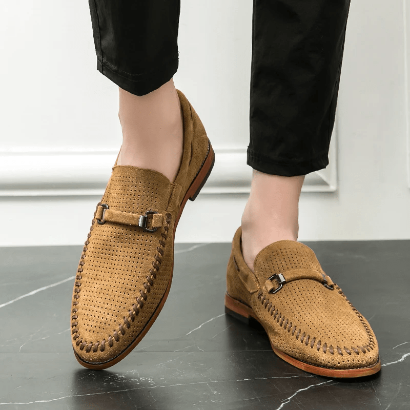 Firenze Suede Loafers - Luxoria