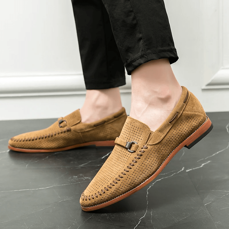 Firenze Suede Loafers - Luxoria
