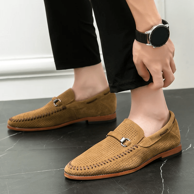 Firenze Suede Loafers - Luxoria