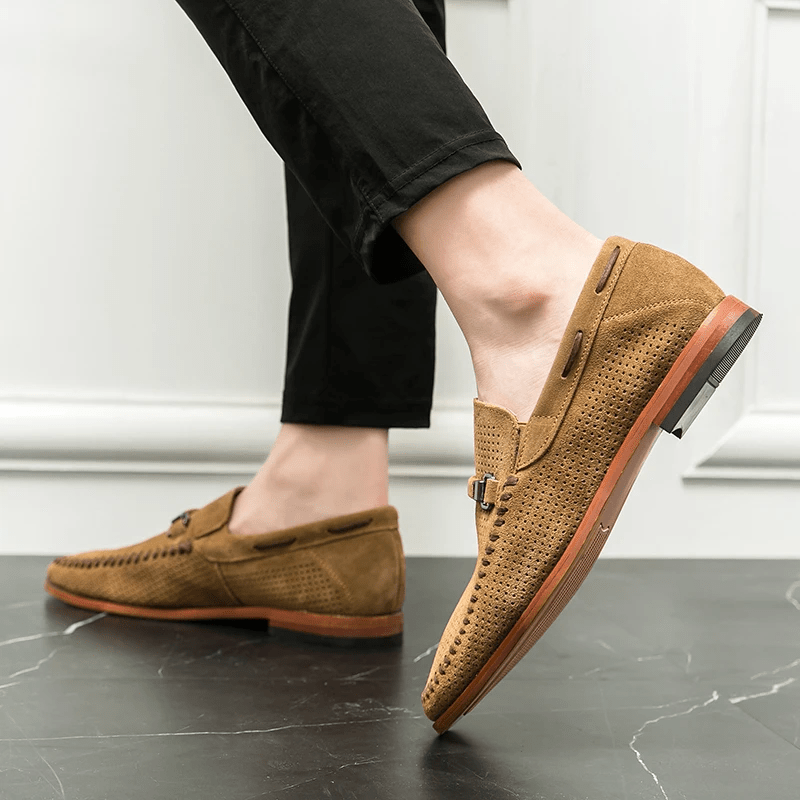 Firenze Suede Loafers - Luxoria