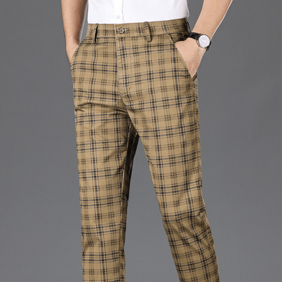 Business Check Pants - Luxoria