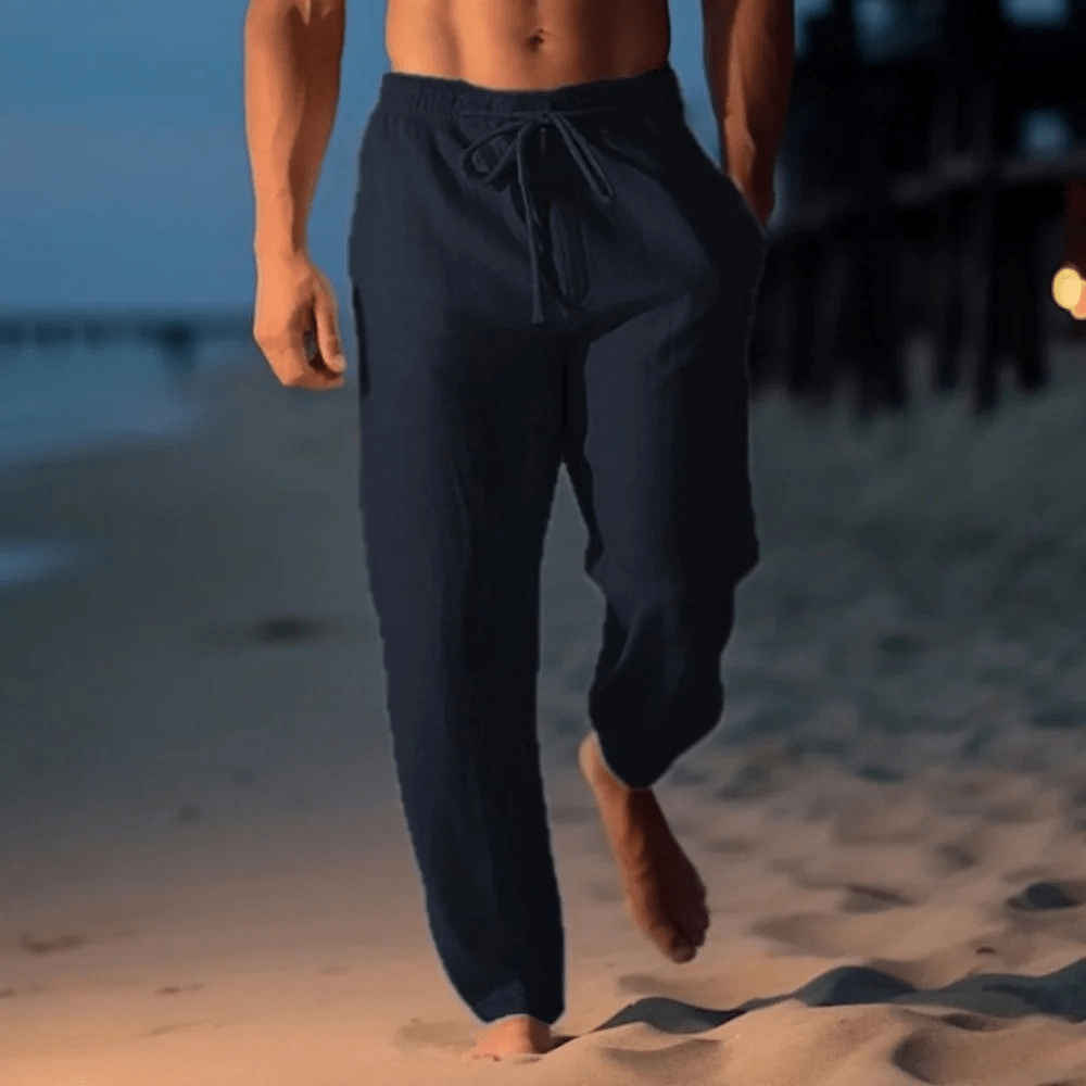 Elegant Cotton Linen Pants - Luxoria