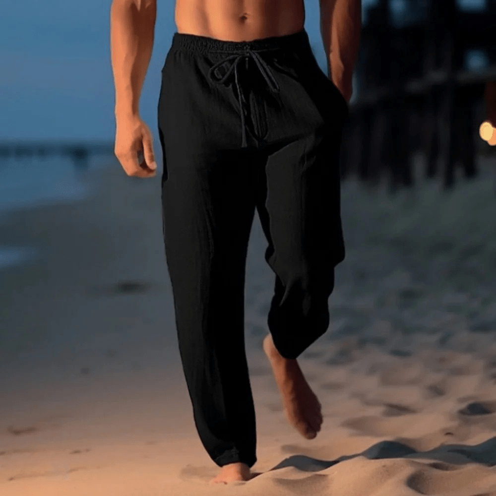 Elegant Cotton Linen Pants - Luxoria