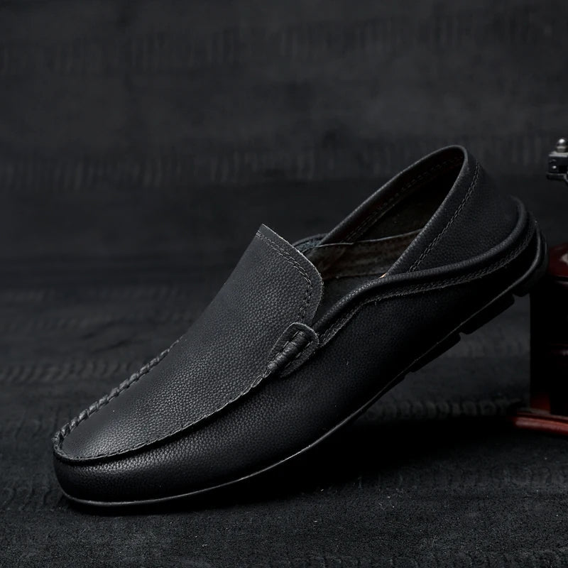 Monza Leather Driving Loafers - Luxoria