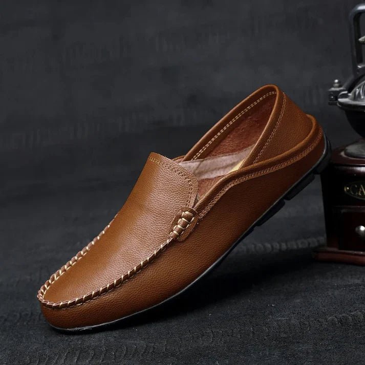 Monza Leather Driving Loafers - Luxoria