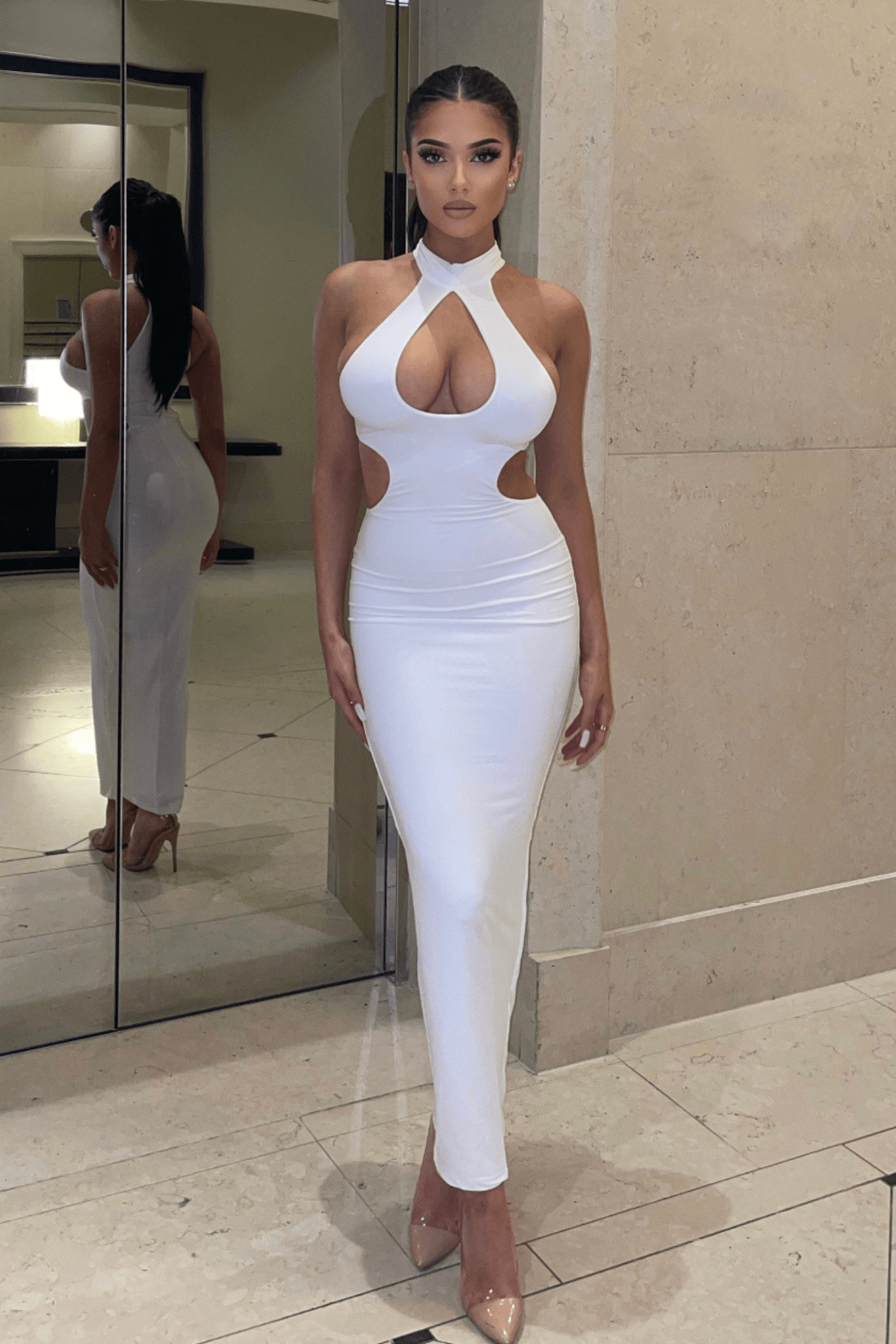 Gianna Maxi Dress - White - Luxoria