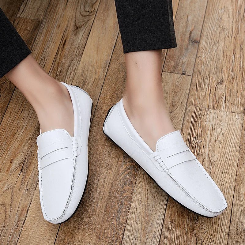 Casual Leather Summer Loafers - Luxoria