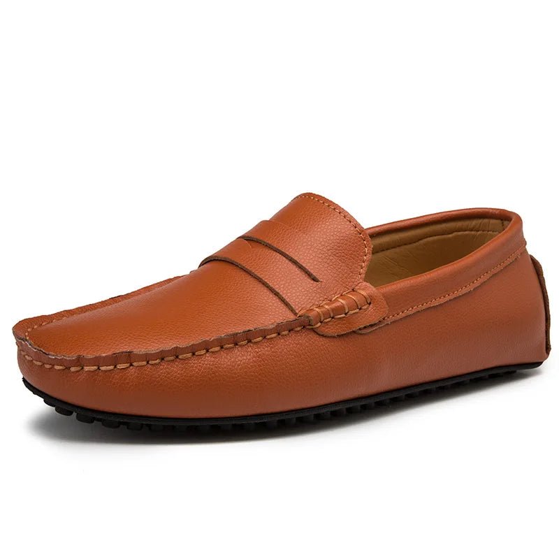 Casual Leather Summer Loafers - Luxoria
