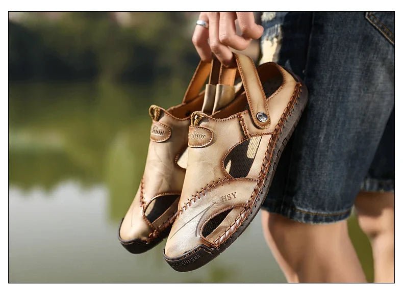 Classic Leather Sandals - Luxoria