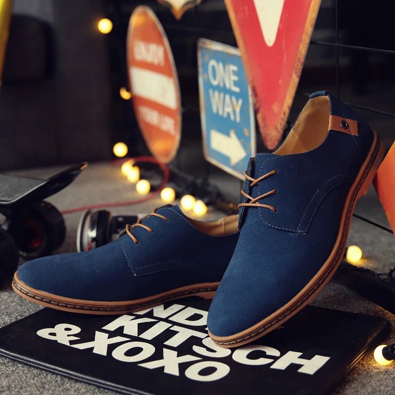 Oxford Suede Business Shoes - Luxoria