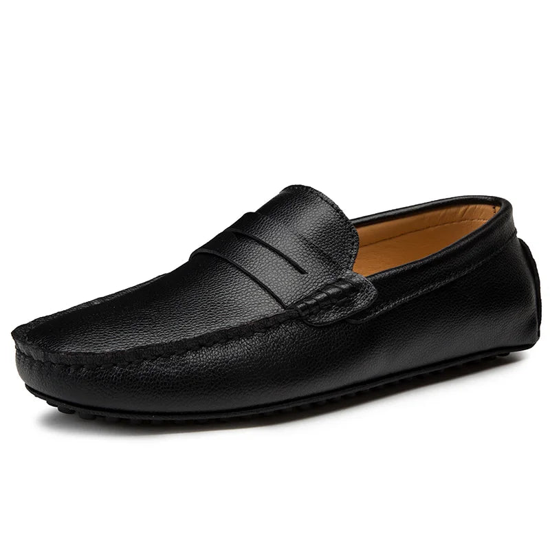 Casual Leather Summer Loafers - Luxoria