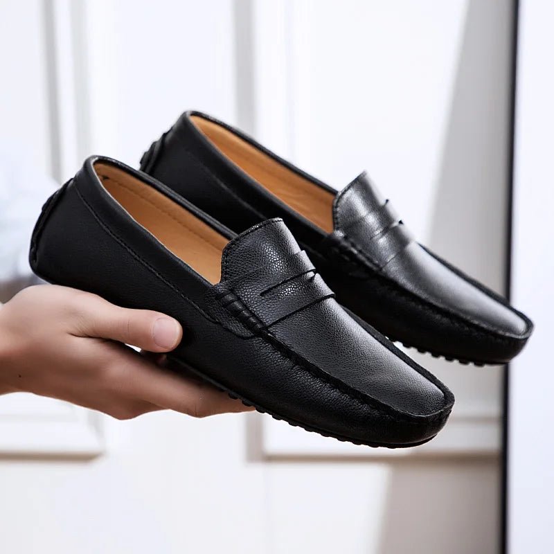 Casual Leather Summer Loafers - Luxoria
