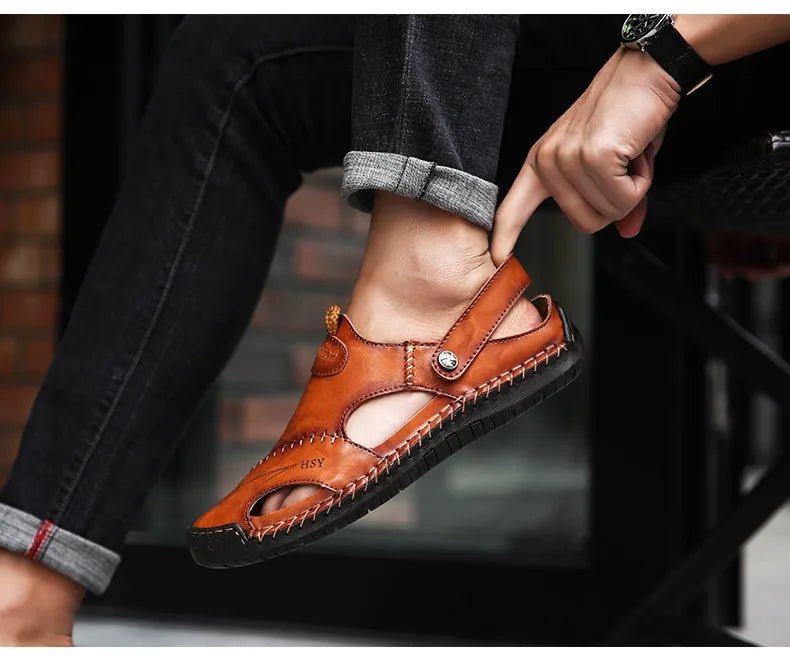 Classic Leather Sandals - Luxoria