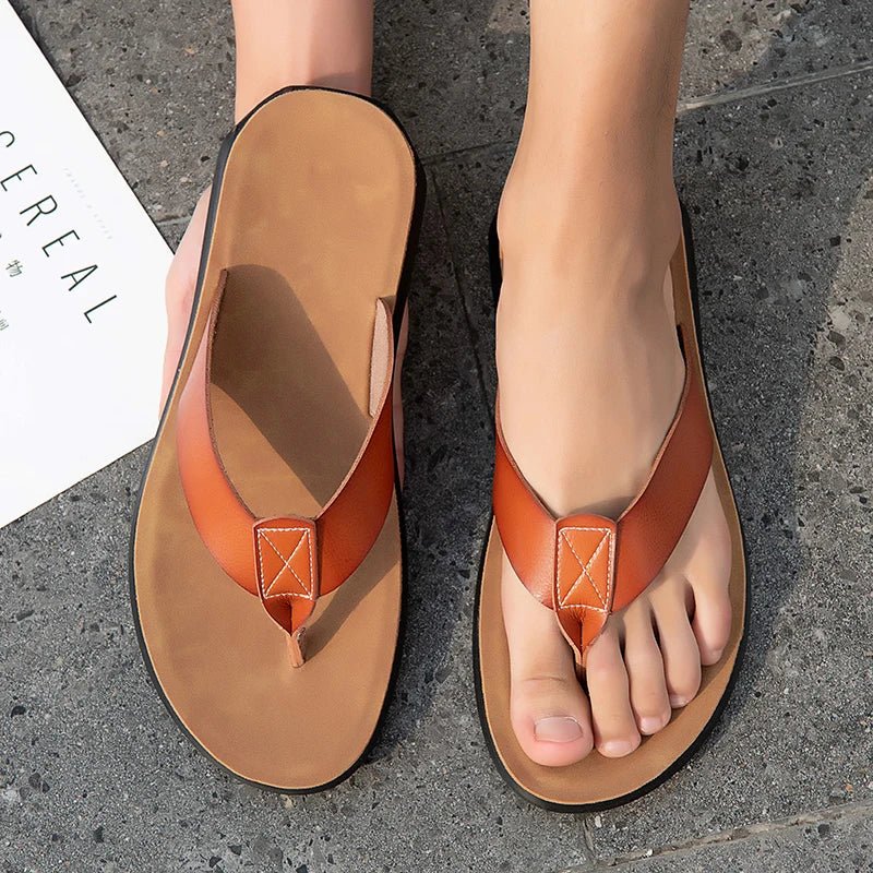 Casual Leather Sandals - Luxoria