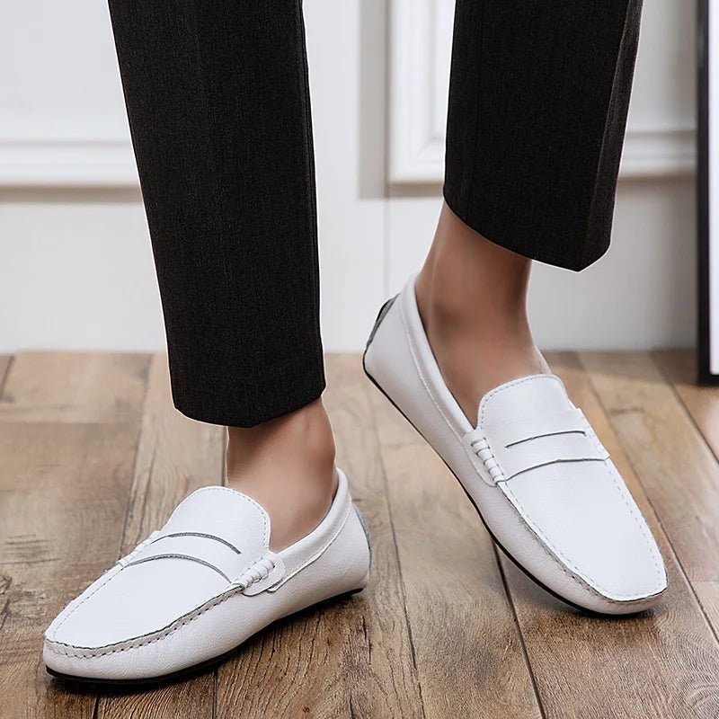 Casual Leather Summer Loafers - Luxoria
