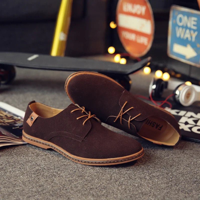 Oxford Suede Business Shoes - Luxoria