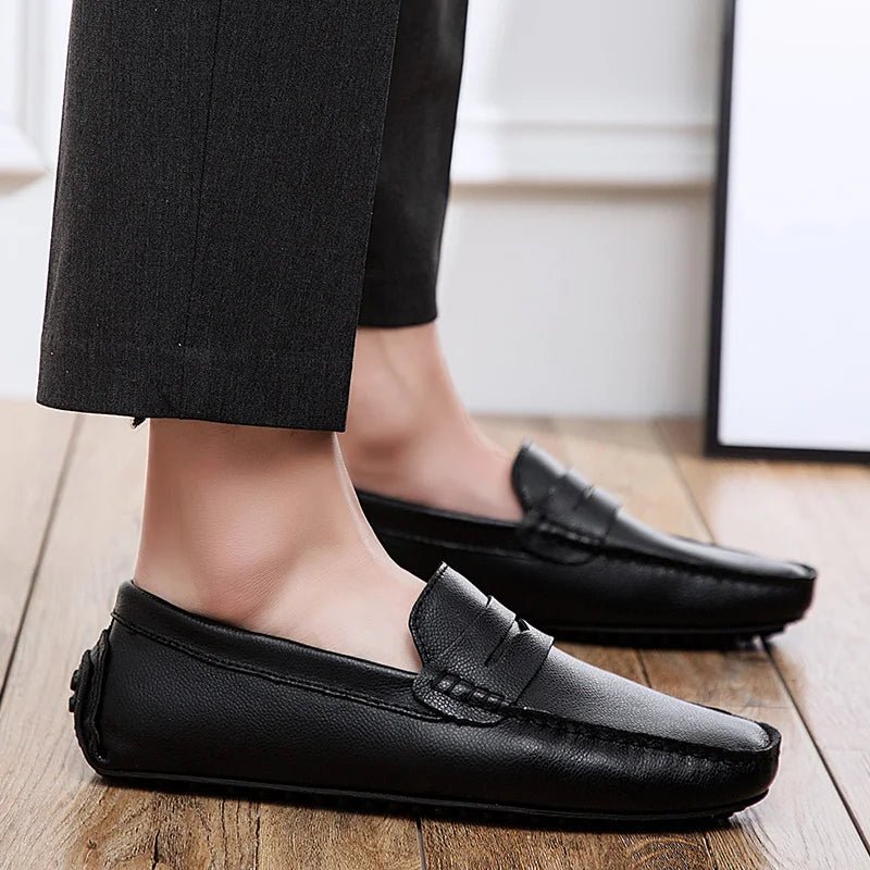 Casual Leather Summer Loafers - Luxoria