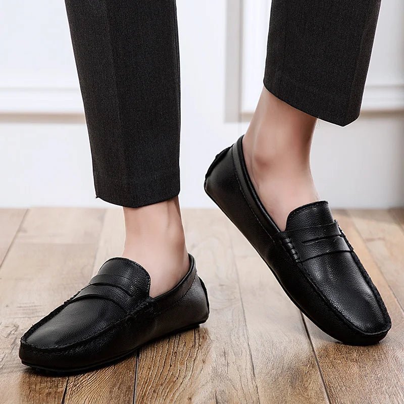 Casual Leather Summer Loafers - Luxoria