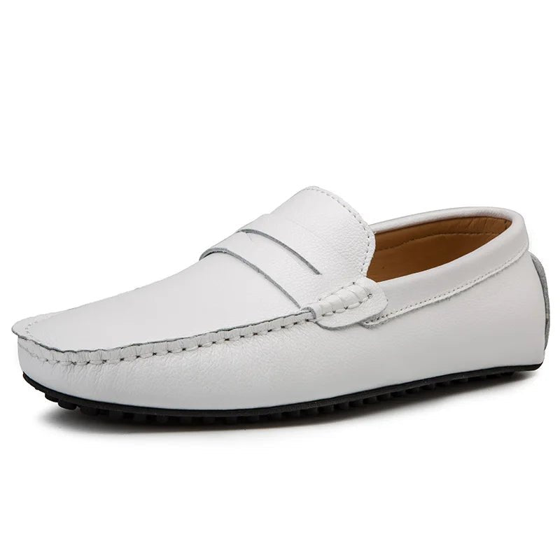 Casual Leather Summer Loafers - Luxoria