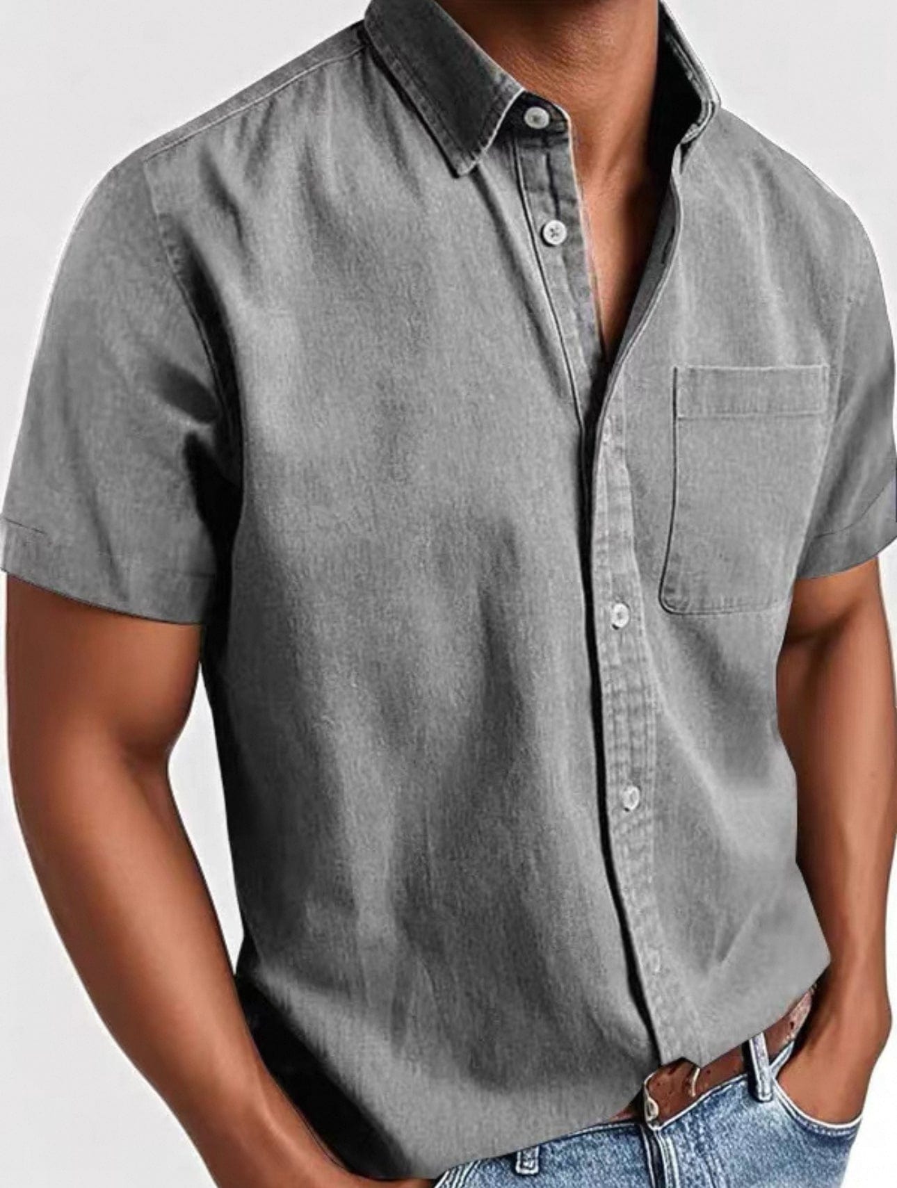 Elegant Short Sleeved Shirt - Luxoria