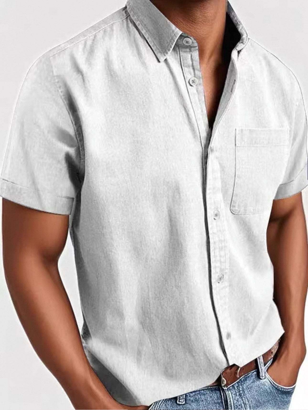 Elegant Short Sleeved Shirt - Luxoria
