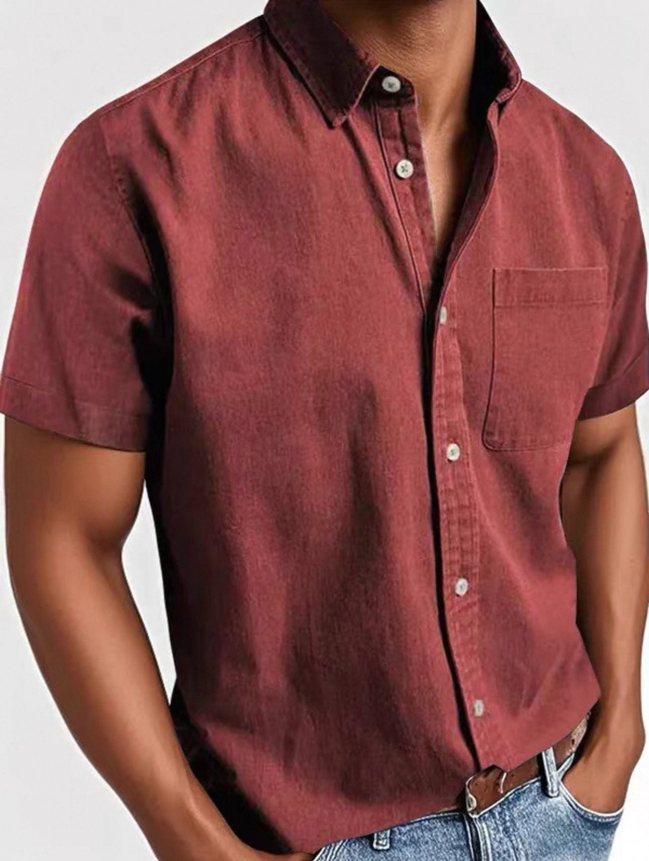 Elegant Short Sleeved Shirt - Luxoria